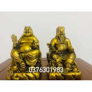 Thần Tài thổ Địa bằng đồng nguyên chất cao 16cm