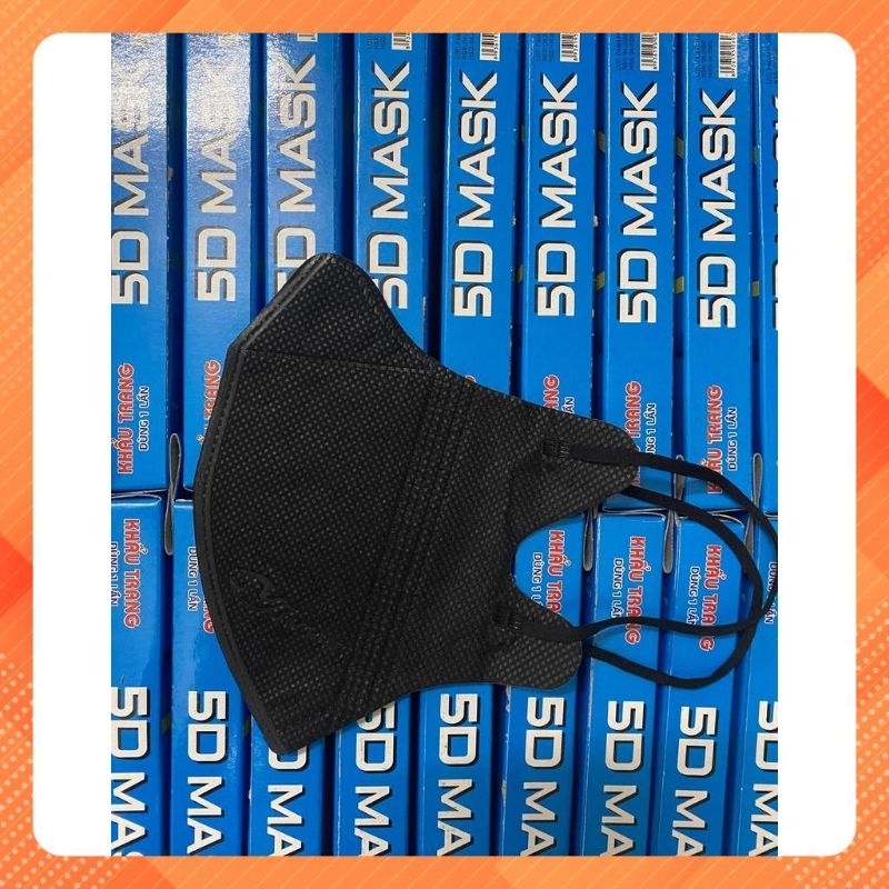 Khẩu Trang 5D Mask Màu Đen (Hộp 10 Cái) - 5D Mask Đen