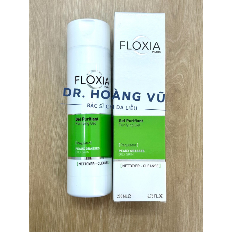 Sữa Rửa Mặt Floxia Paris Purifying Gel Aha da mụn ngăn mụn kiềm dầu 200ml - Dr. Hoàng Vũ
