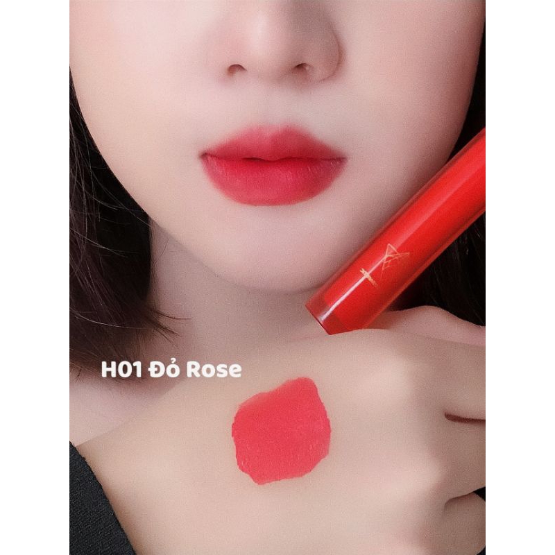 <Đỏ Rose>Son dolly super matte màu Đỏ Rose-màu hót