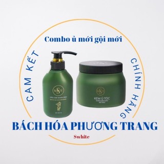 [ Mẫu Mới 2023 ]Combo ủ gội nhân sâm đào Swhite (Hạn sử dụng mới 2026)