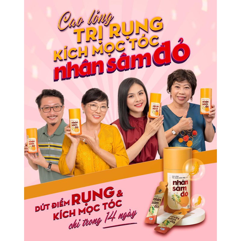 Cao lỏng Nhân Sâm Đỏ Giảm Rụng Tóc Kích Mọc Tóc - Hộp 20 gói