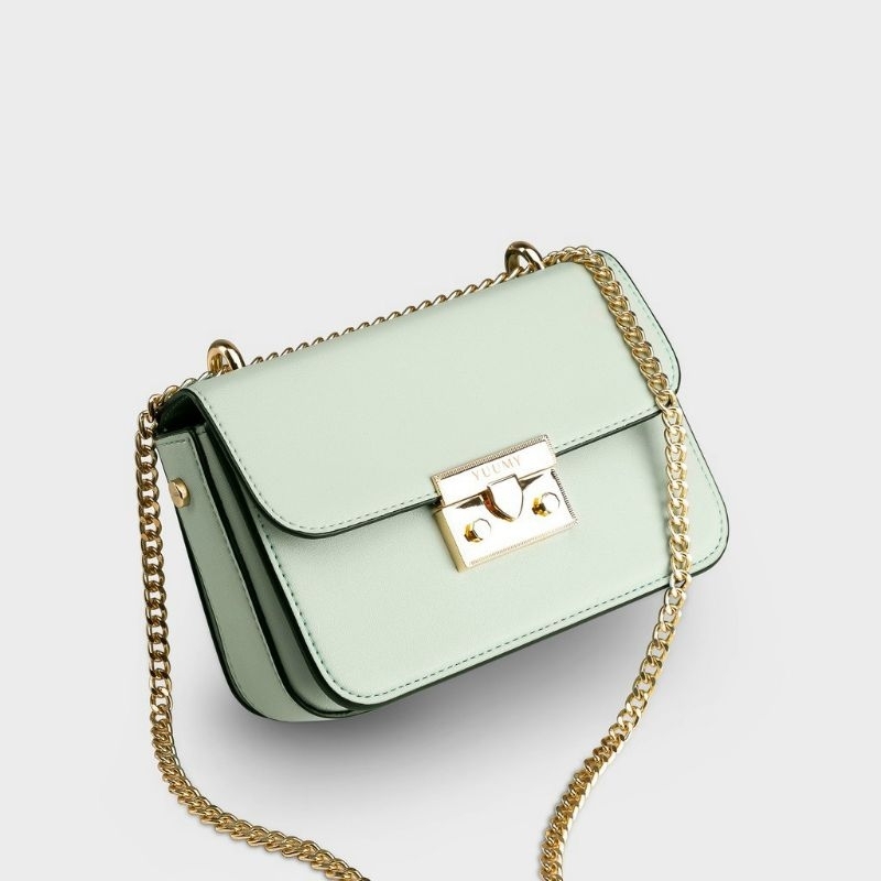 Túi nữ đeo chéo da mềm nắp gập khóa vàng _YUUMY Seasand YN109