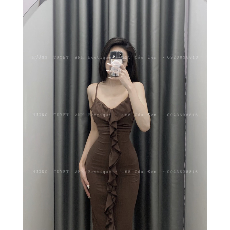 Đầm 2 dây bèo ( hình chính chủ )