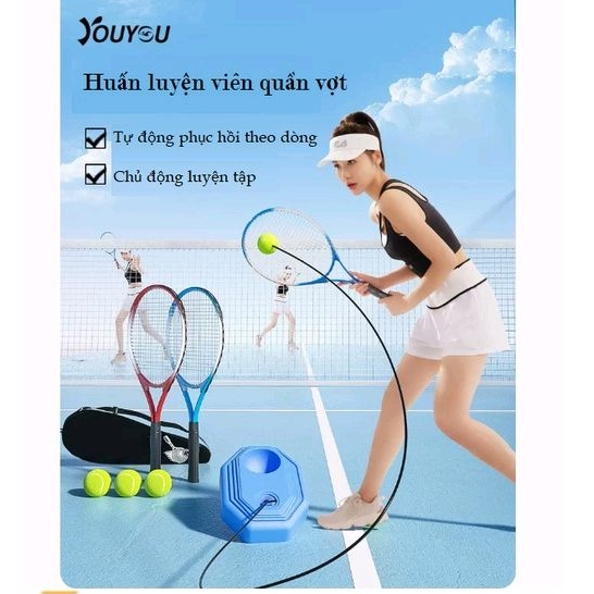 SẴN - Vợt Tennis Youyou cho trẻ em, học sinh, sinh viên, người lớn và người mới tập chơi [Có đế tự tập luyện]