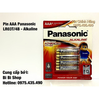 Pin AAA Panasonic Alkaline Vỉ 4 Viên Made in ThaiLand