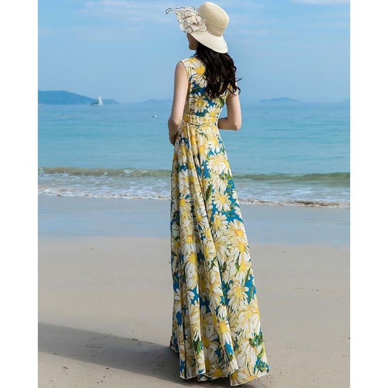 ĐẦM MAXI XÒE HOA SÁT NÁCH 2099