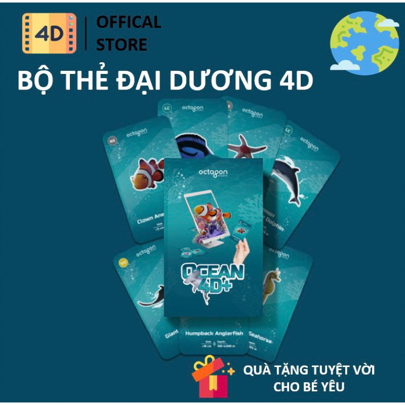 BỘ THẺ ĐẠI DƯƠNG OCEAN 4D GLENN DOMAN THÔNG MINH SIÊU HẤP DẪN