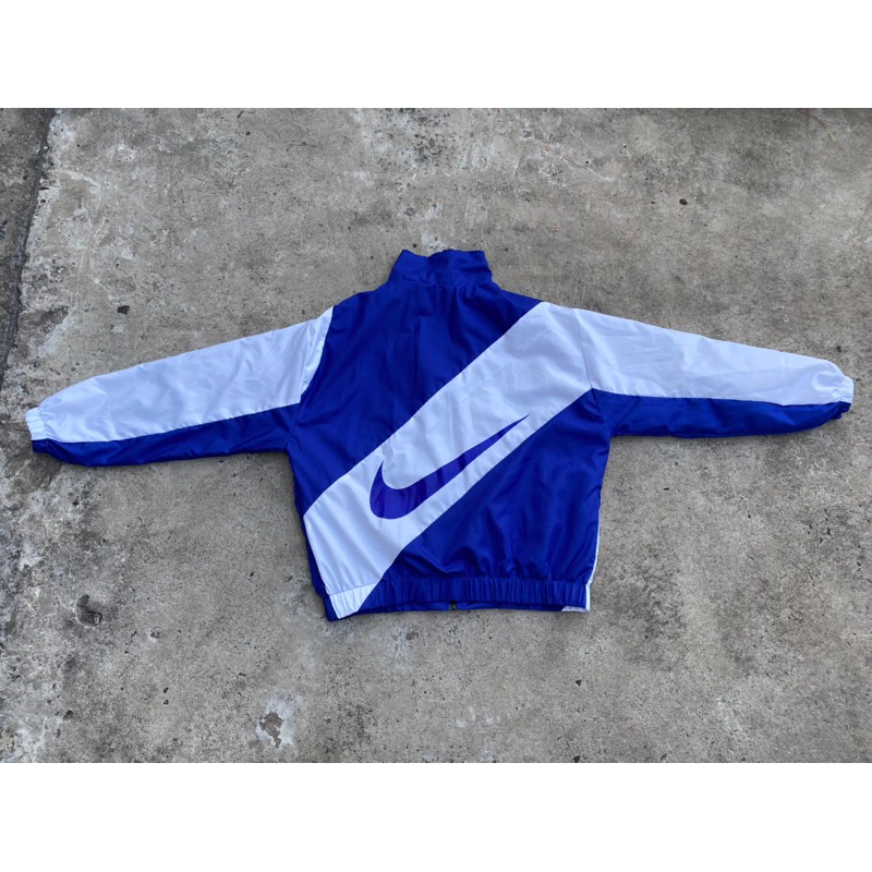 Áo Khoác Jacket Nike Swoosh Vintage Xanh Coban Nam Nữ Vải Dù 2 Lớp Cao Cấp LBsar