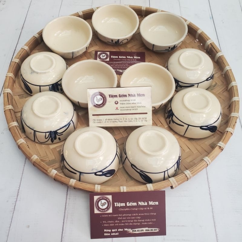 💥💢Set 5 Chén Chấm Nhỏ Gốm Đất Nung Vẽ Mẫu Cua🌿Đồng bộ với bộ Gốm Đẹp👌👍👍💥👌😘