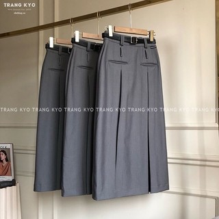 Chân váy dài , xếp ly , kèm 1 đai, hàng qc