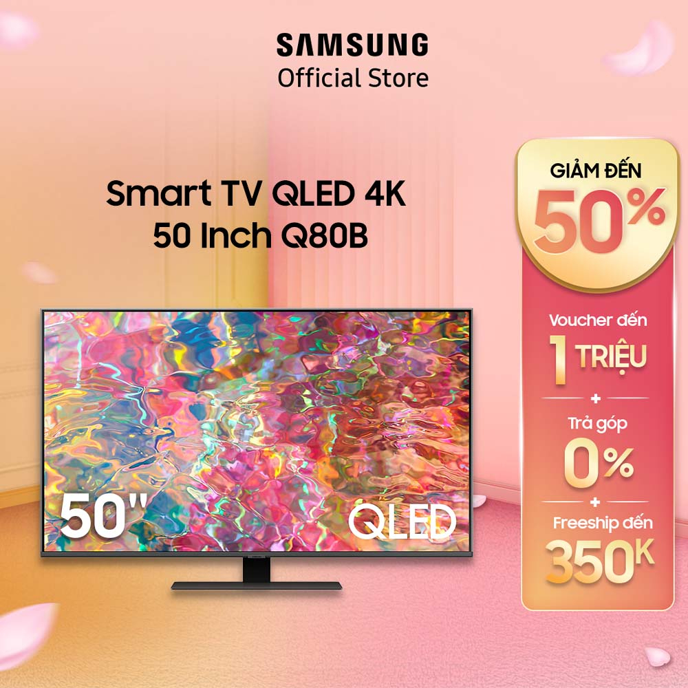 Smart Tivi QLED Samsung 4K 50 Inch QA50Q80BAKXXV - Miễn phí lắp đặt