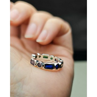 Nhẫn bạc 925 và đá màu.