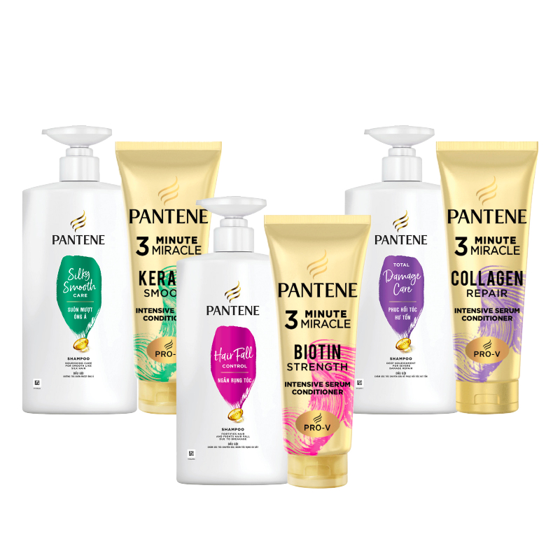 BỘ DẦU GỘI PANTENE 650ML & KEM XẢ 3 PHÚT DIỆU KỲ 300ML