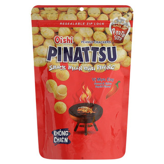 Snack nhân đậu phộng vị mực cay Pinattsu Oishi gói 85g