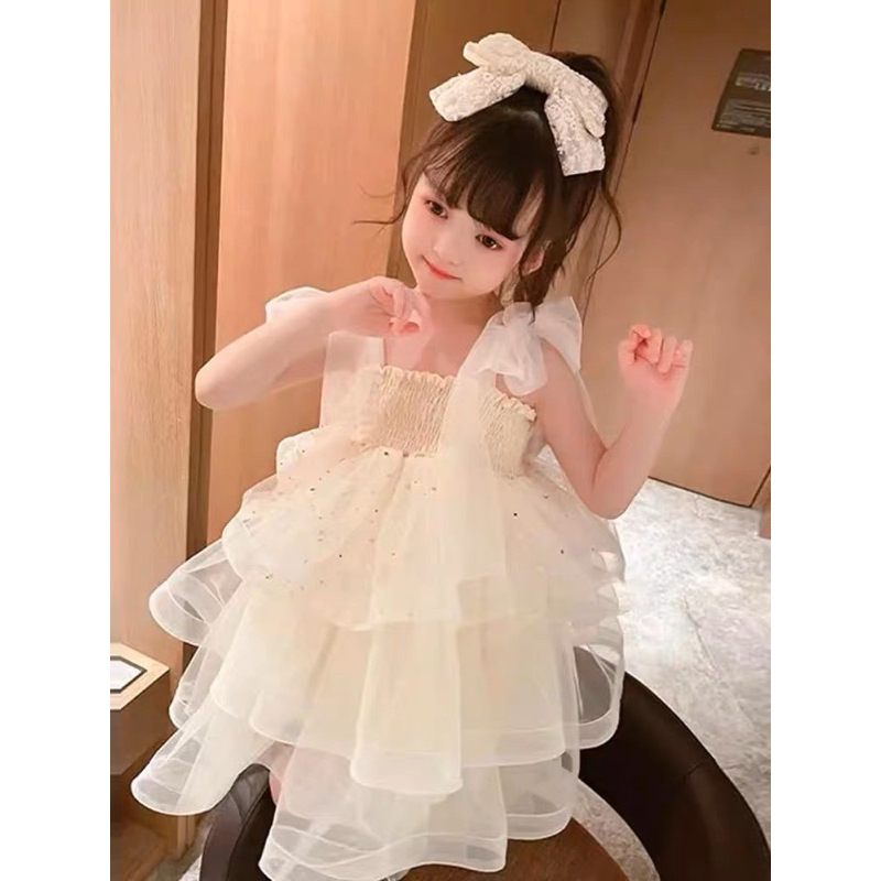 Váy 2 dây công chúa cao cấp cho bé gái