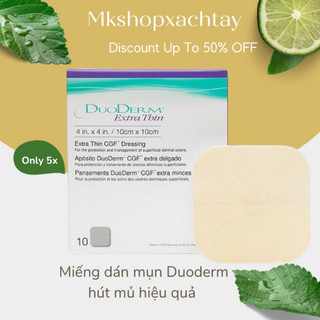 Miếng dán mụn Duoderm extra thin,miếng dán hút mủ vết thương chăm sóc da mụn kích thước 10 x10 cm 1 miếng lẻ