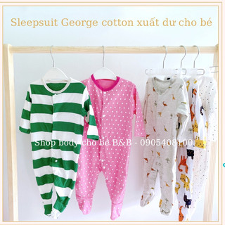 Sleepsuit cho bé bodysleep vải cotton xuất dư từ 6m đến 18m cập nhật mẫu mới
