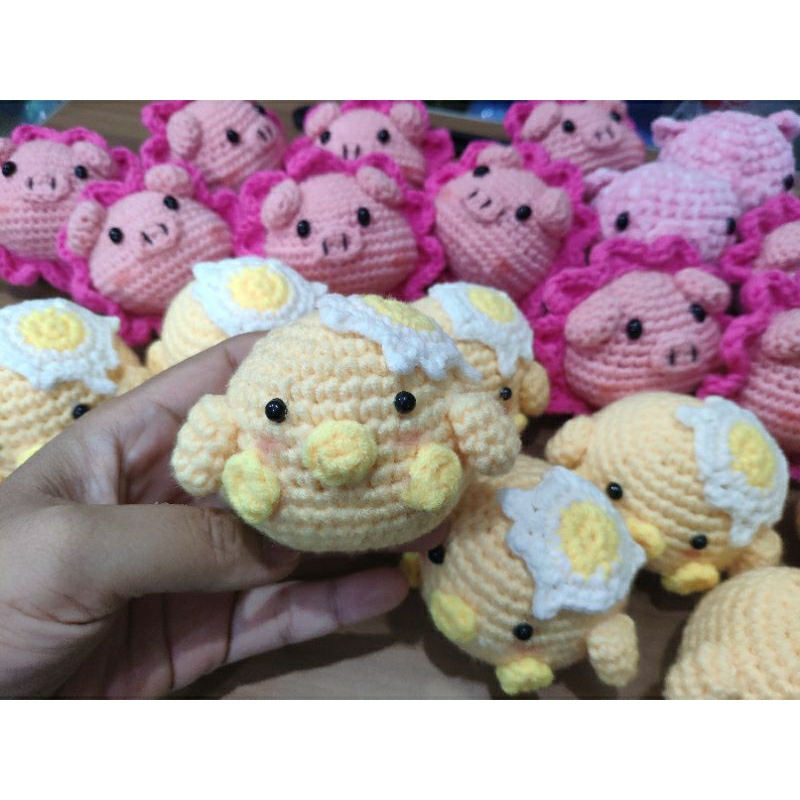 Móc Khoá Len, Hoa Đầu Thú Handmade