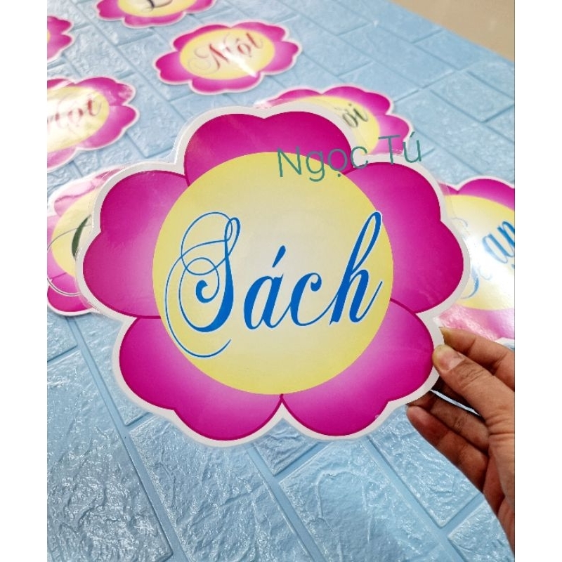 Khẩu hiệu Sách trang trí góc Thư viện In ép A4