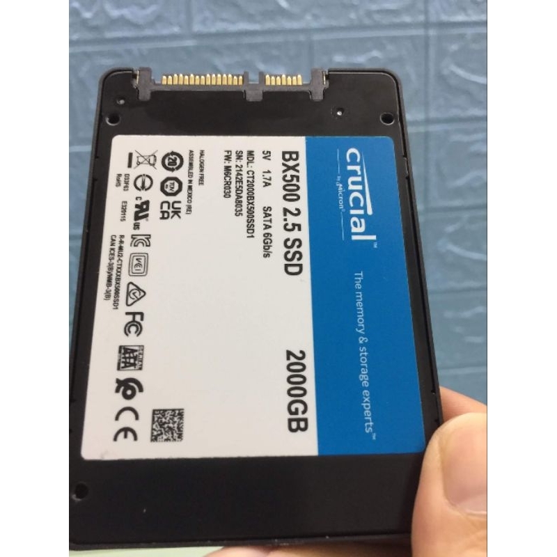 Ổ cứng SSD Crucial BX500 2TB 2.5inch SATA3 - bảo hành 36 tháng