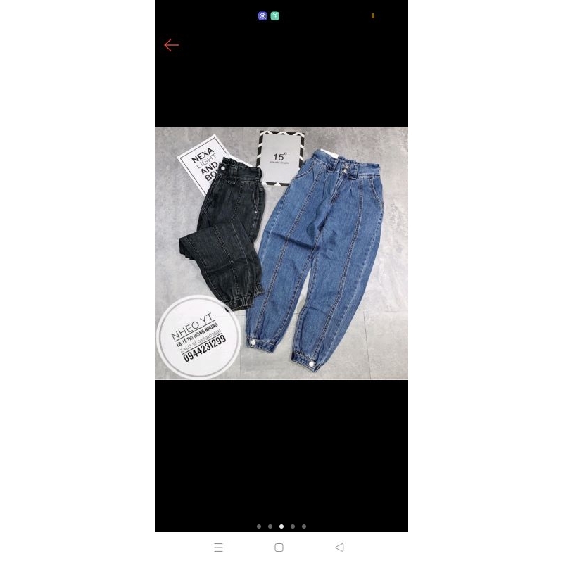 Quần bò bomber cúc chân siêu hot