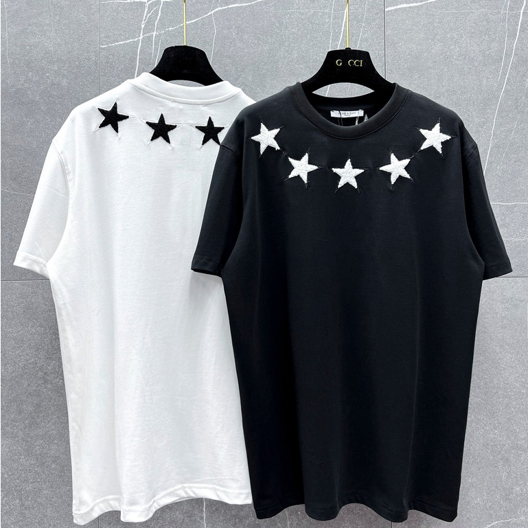 Áo thun Givenchy thêu sao thiết kế hot trend Nam nữ New 2023