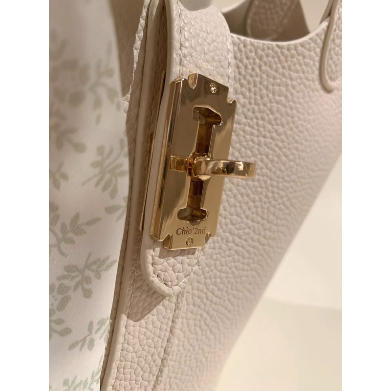 Fullbox hãng MIOCRA KOLY. Túi da nhập khẩu Chio 2nd chính hãng phong cách Retro màu kem