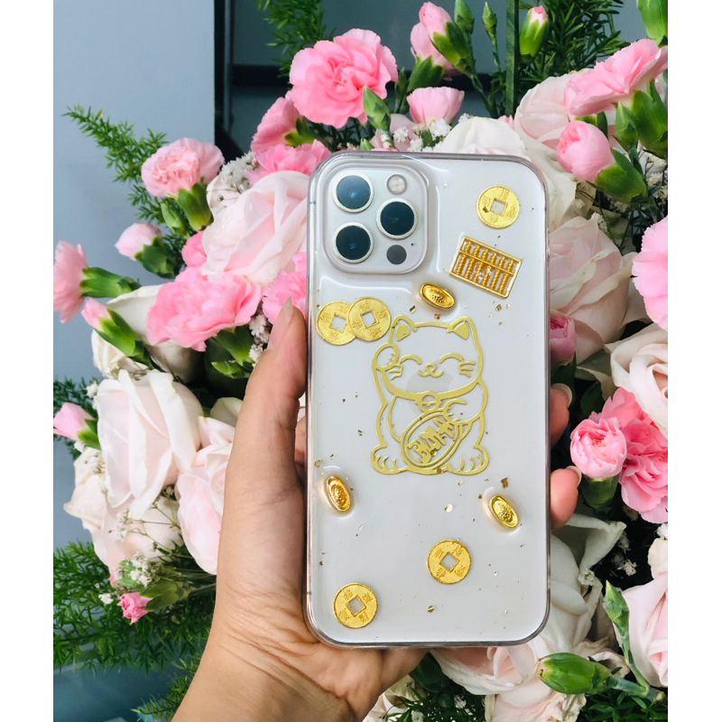 Ốp lưng Mèo Thần Tài may mắn rinh lộc cho 6P/7P/8P/X/XSMAX/11/11PROMAX/12 6.1/12PROMAX/13/13pro/13promax/14PRO/14PROMAX