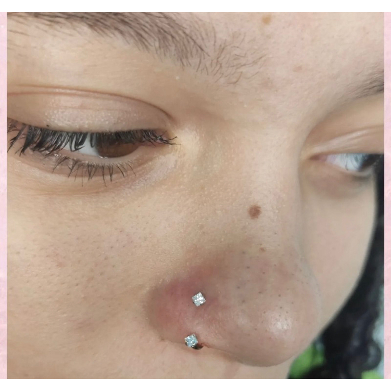 Khuyên chữ U đá trấu siêu sáng đeo được cho môi , tai , septum