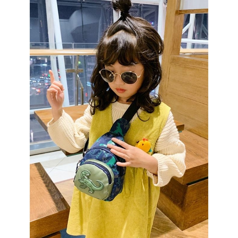 Túi Đeo Chéo In Họa Tiết Khủng Long Hoạt Hình Đáng Yêu Cho Mẹ Và Bé H.B