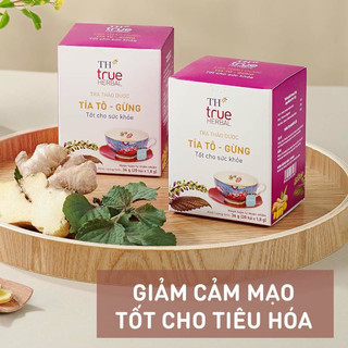 Hộp 36g trà thảo dược tía tô-gừng th true herbal