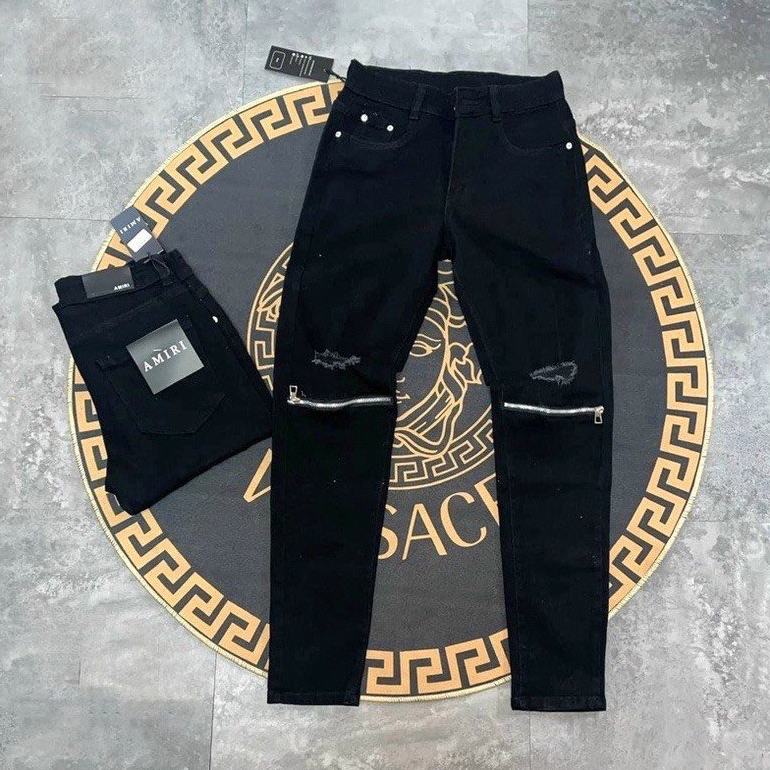 Quần jean nam co giãn vải skinny cao cấp phối khóa kéo gối mẫu mới TREND_AX STORE