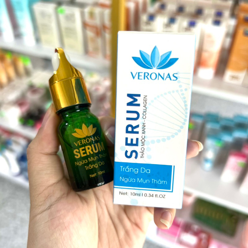 Serum mụn thâm, trắng da se khít lỗ chân lông Veronas 10ml
