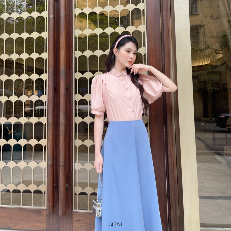 Amery Shirt / Áo sơ mi thiết kế vạt cong