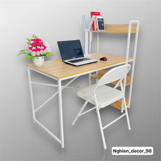 Bàn học liền kệ tiện ích khung ráp chắc chắn vững trãi | blk120