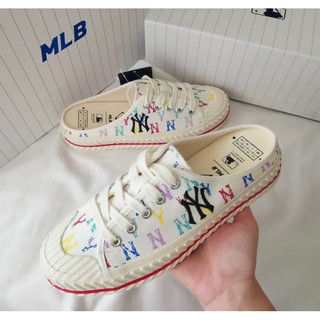 Giày Sục Mule MLB monogram rainbow