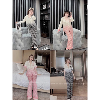 Bộ mặc nhà pijama di..o.r chuột lụa xước cao cấp