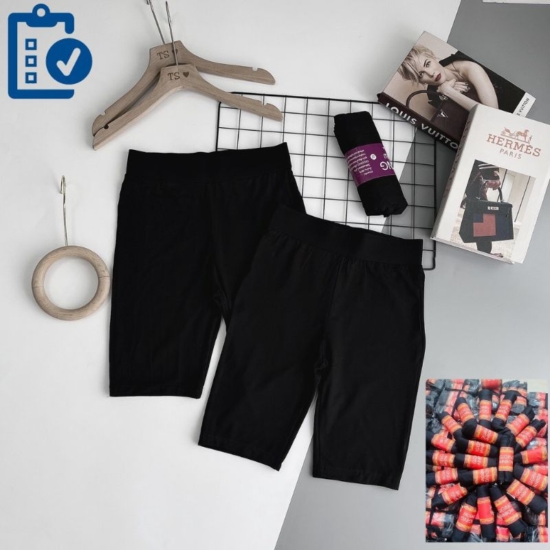 Quần legging đùi chính phẩm chất dày đanh lì mịn không lộ chip, cạp chun bản to siêu co giãn