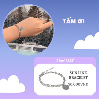 Lắc tay gắn charm tròn bằng thép y tế không gỉ