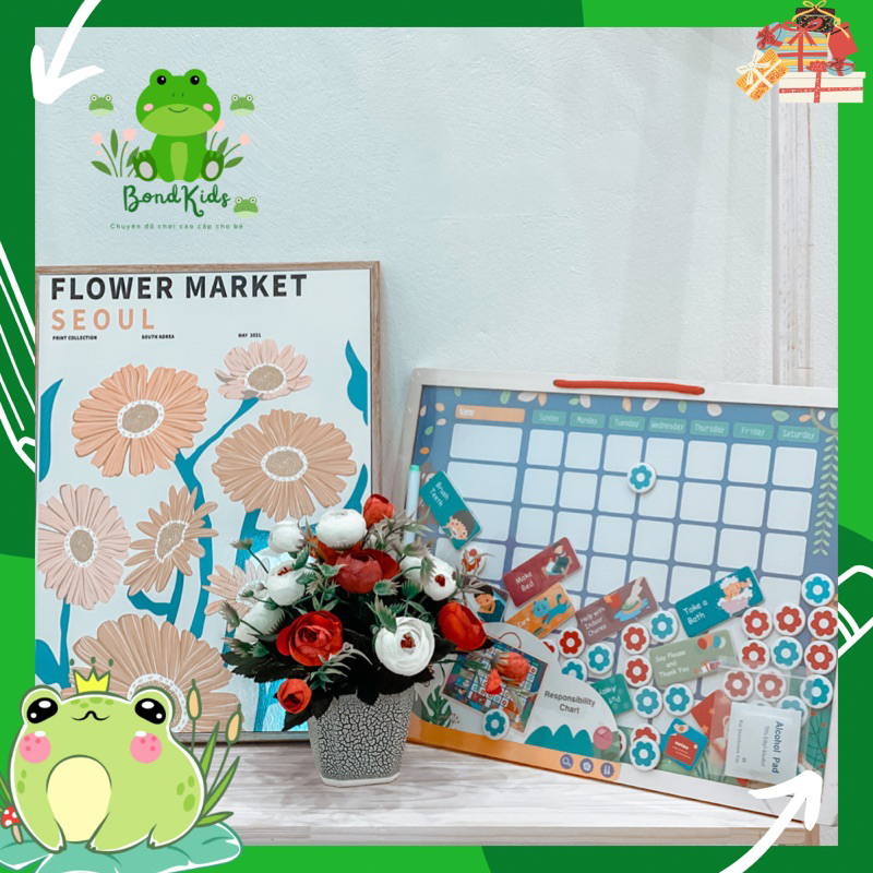 Bảng khen thưởng kỷ luật hình thành thói quen tốt cho bé (M01)-BonNy kids