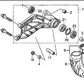 BẠC ĐẠN GẤP 6303 AB 110 / SH Ý HONDA