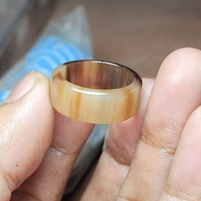 NHẪN SỪNG BẢN TRƠN- 8mm
