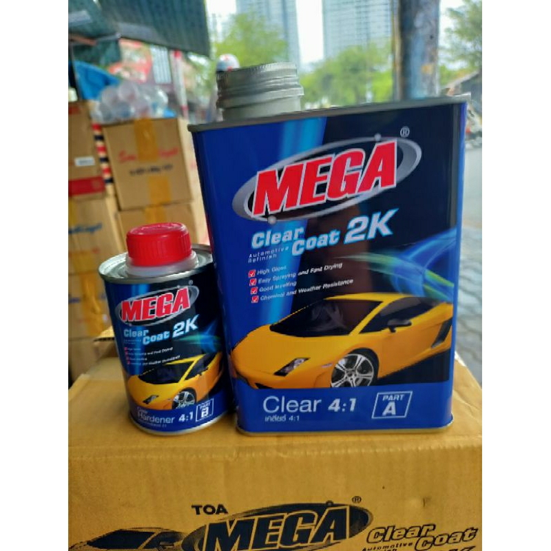 Sơn phủ bóng 2K MEGA TOA (Made in Thailand) 1,25L