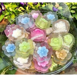 Bộ 30 khuôn thạch rau câu silicon hoa  mẹ con gồm 15 khuôn mẹ 5cm và 15 khuôn con 3cm,