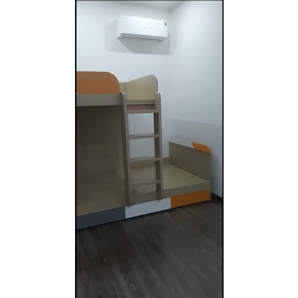 Giường tầng thông minh kèm bàn học và tủ áo cho bé