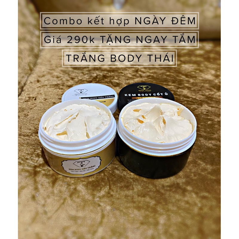 COMBO TRẮNG DA BODY CẤP TỐC 29Ok ( tặng 1 tắm trắng thái )