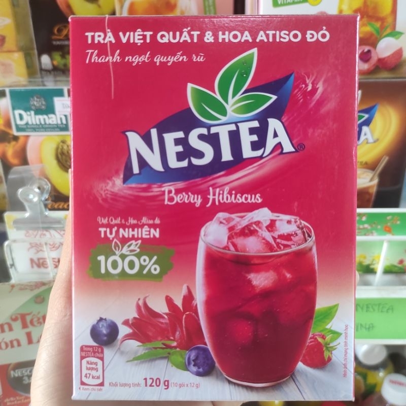 Trà Việt Quất Và Hoa Atiso Đỏ Hộp Giấy Nestea (10 Gói x 12g)