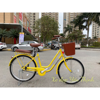 (Nhập mã giảm giá: TRANYT) - Xe đạp nữ thống nhất mini LD 02 size 24 (cao 1m35 trở lên) tặng lục giác lắp xe