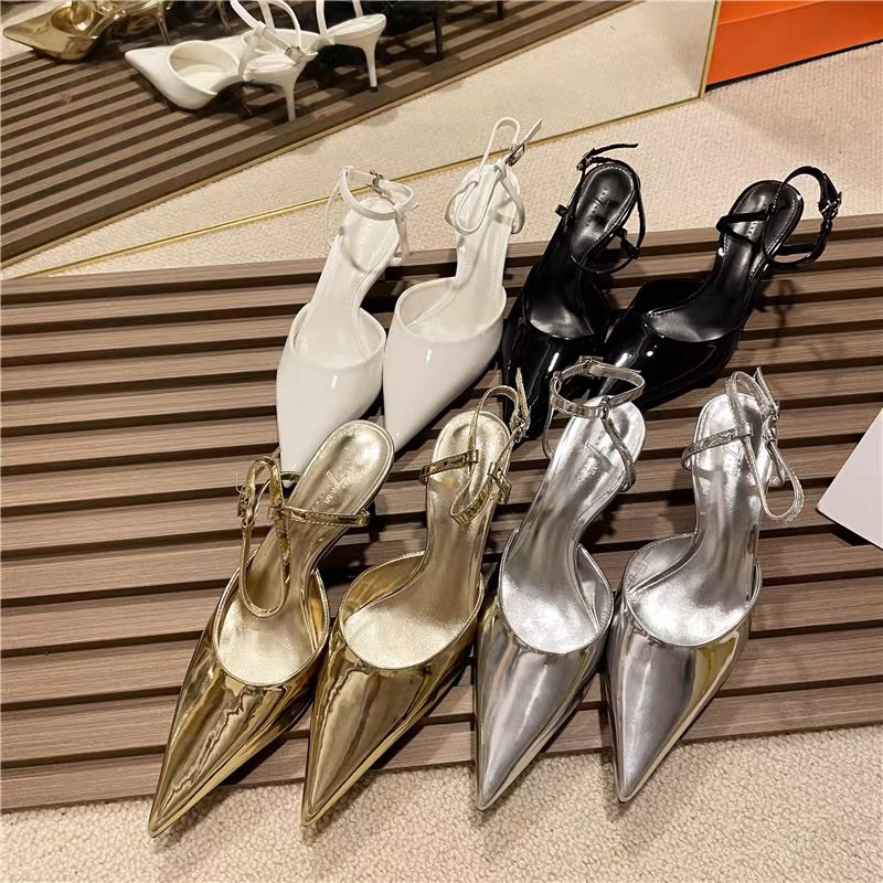 ORDER 💗 Giày mũi nhọn da bóng gót nhọn 6cm 35-39